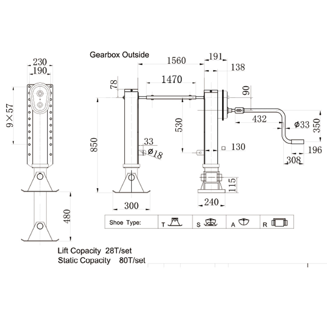 KIT COMPLETO GATOS DE APOYO SEMI 80 TONELADAS - Image 4