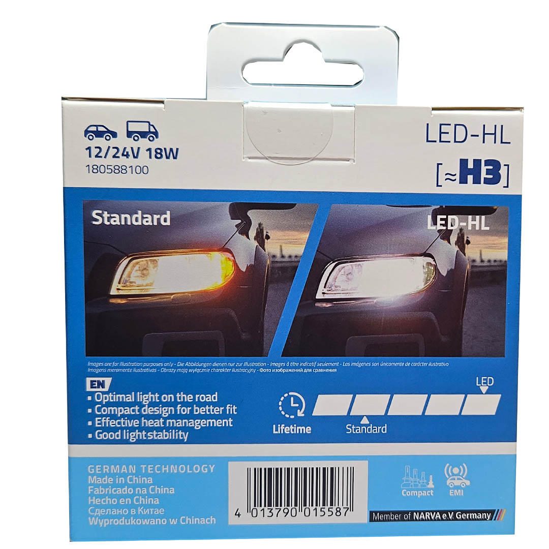 KIT AMPOLLETAS LED H3 12-24V 19W NARVA - Image 6