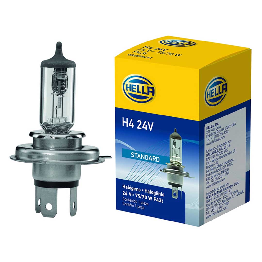 AMPOLLETA HALÓGENA H4 24V 75/70W HELLA