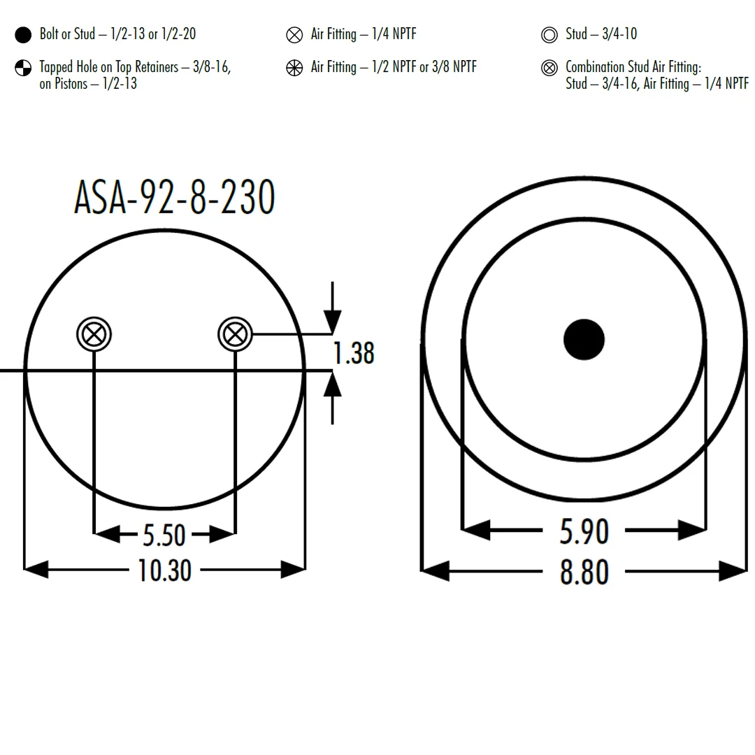 PULMON DE SUSPENSION 1T17CA-5 1R13-159 (8709) SPRINGRIDE - Image 2