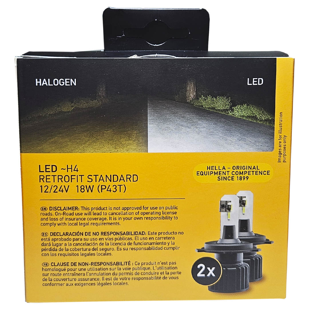 KIT DE AMPOLLETAS HELLA LED RETROFIT H4 12 Y 24V - Image 5