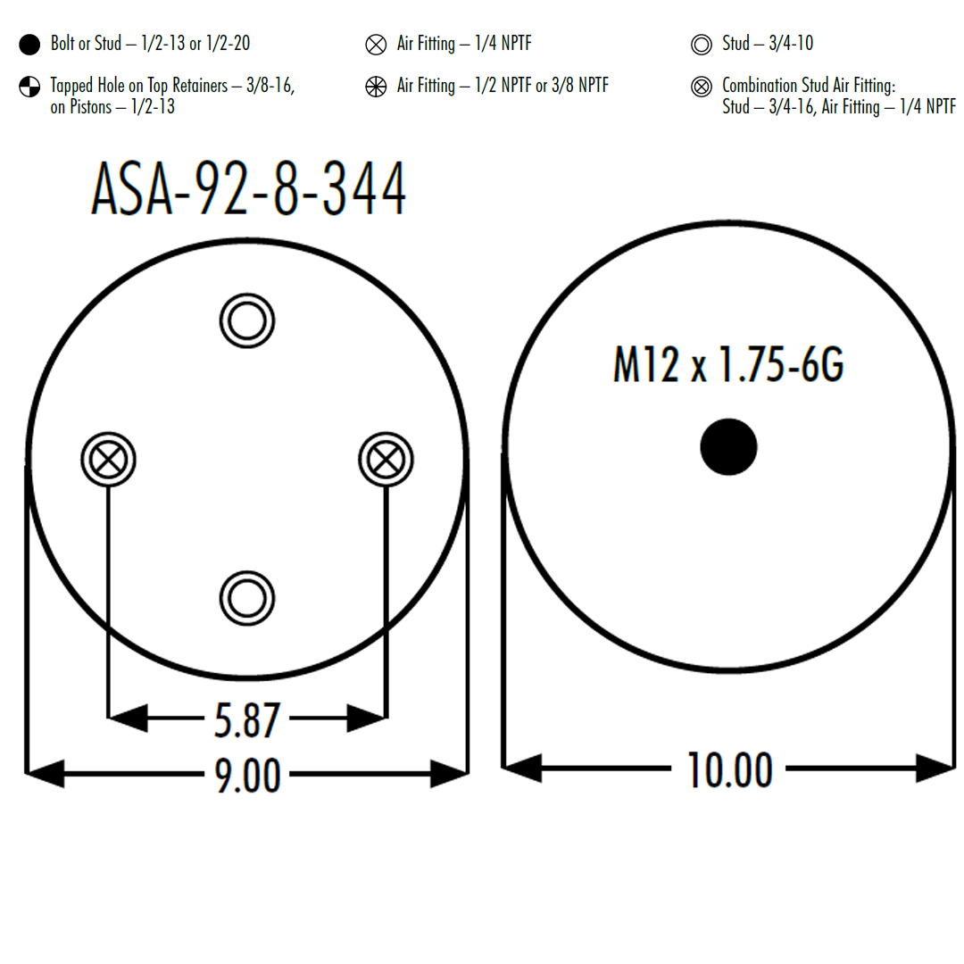 PULMON DE SUSPENSION 1T15M-9 1R12-432 SPRINGRIDE - Image 3